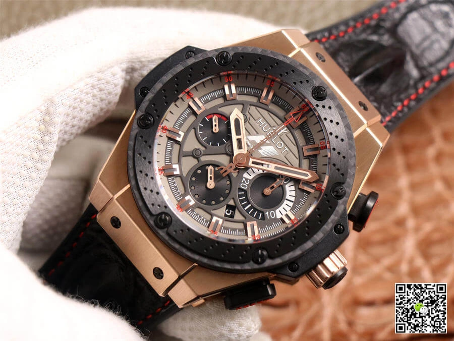 Hublot King Power 703.ZM.1123.NR.FMO10 V6 Factory 1:1 Best Edition Replica Watch Leather Strap